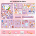 Creative Diy Animated Quiet Book Girl Dress Up Children's Educational Handmade Paper Book Doll Full Set Food Daily Life Oasis Select 02