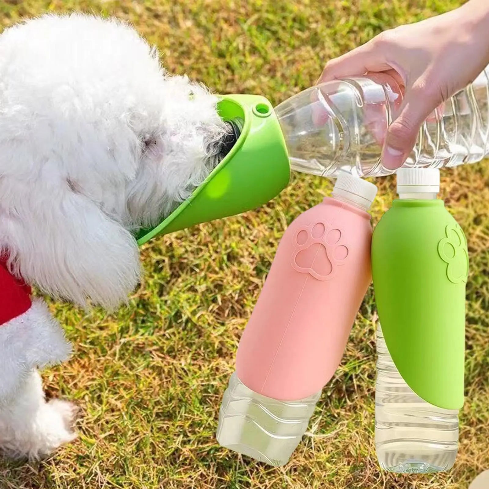 Universal Dog Cat Drinking Bowl Outdoor Feeding Water Portable Drinking Cup Pet Foldable Water Dispenser Interchangeable Bottle Oasis Select