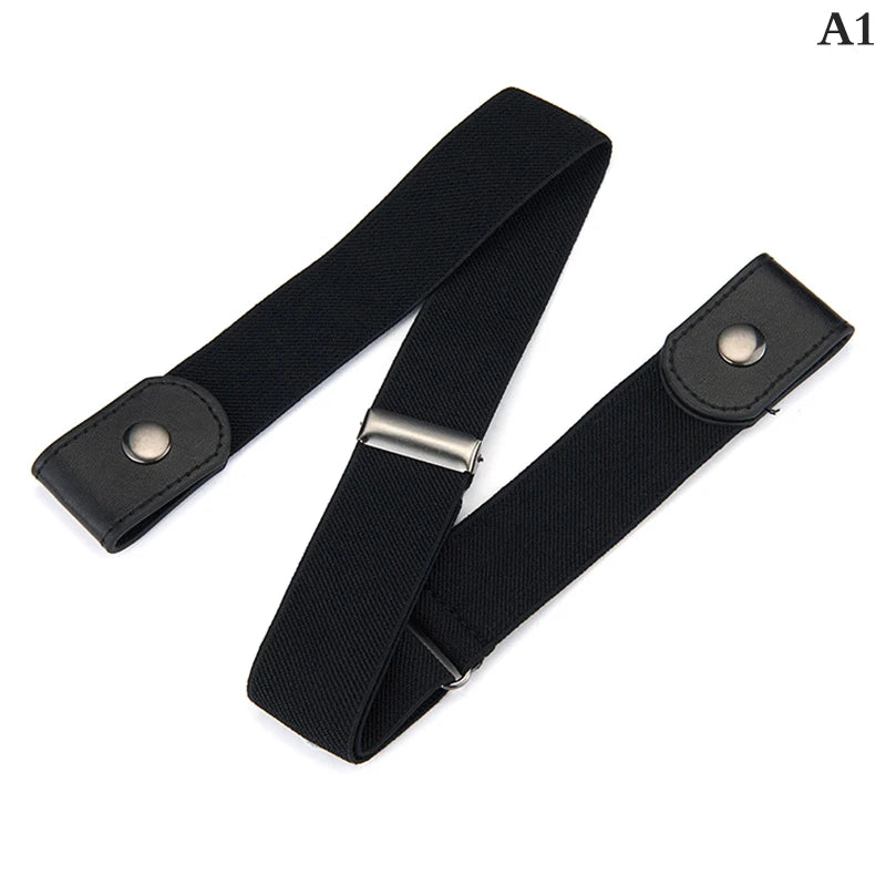 Buckle-Free Belts for Women Men Jean Pants Dress No Buckle Adjustable Stretch Elastic Waist Band Invisible Belt DropShipping Oasis Select A1