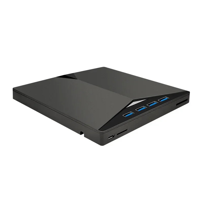 7-in-1 USB 3.0 External DVD/CD Burner Drive for Laptop & PC External Optical Drive Oasis Select 7 in 1 Black