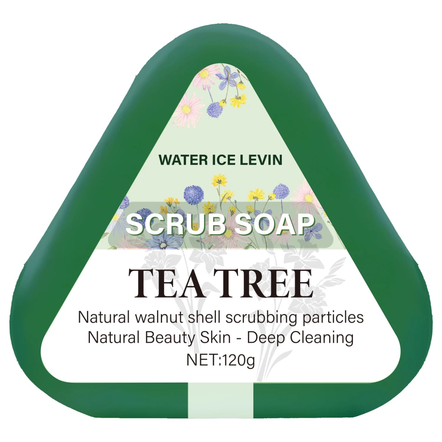 Tea Tree Scrub Soap with Walnut Shell – Deep Cleansing Bar Exfoliating Scrub Soap Oasis Select Seaweed 120g