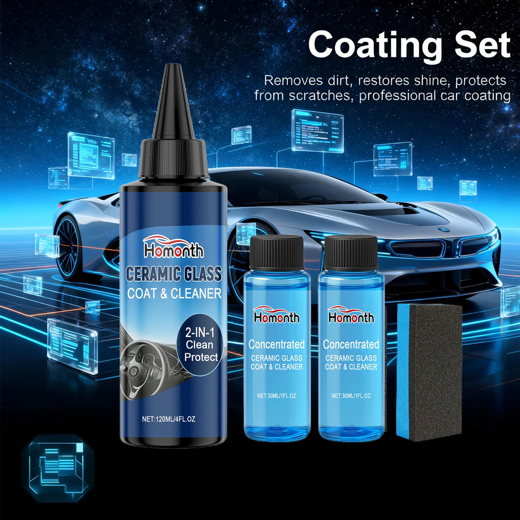 Car Ceramic Coating Kit Quick-Dry Polishing Paint Coating Agent Restore Gloss Car Polish Nanos Coatings Set 120ml+ 30ml*2 Oasis Select