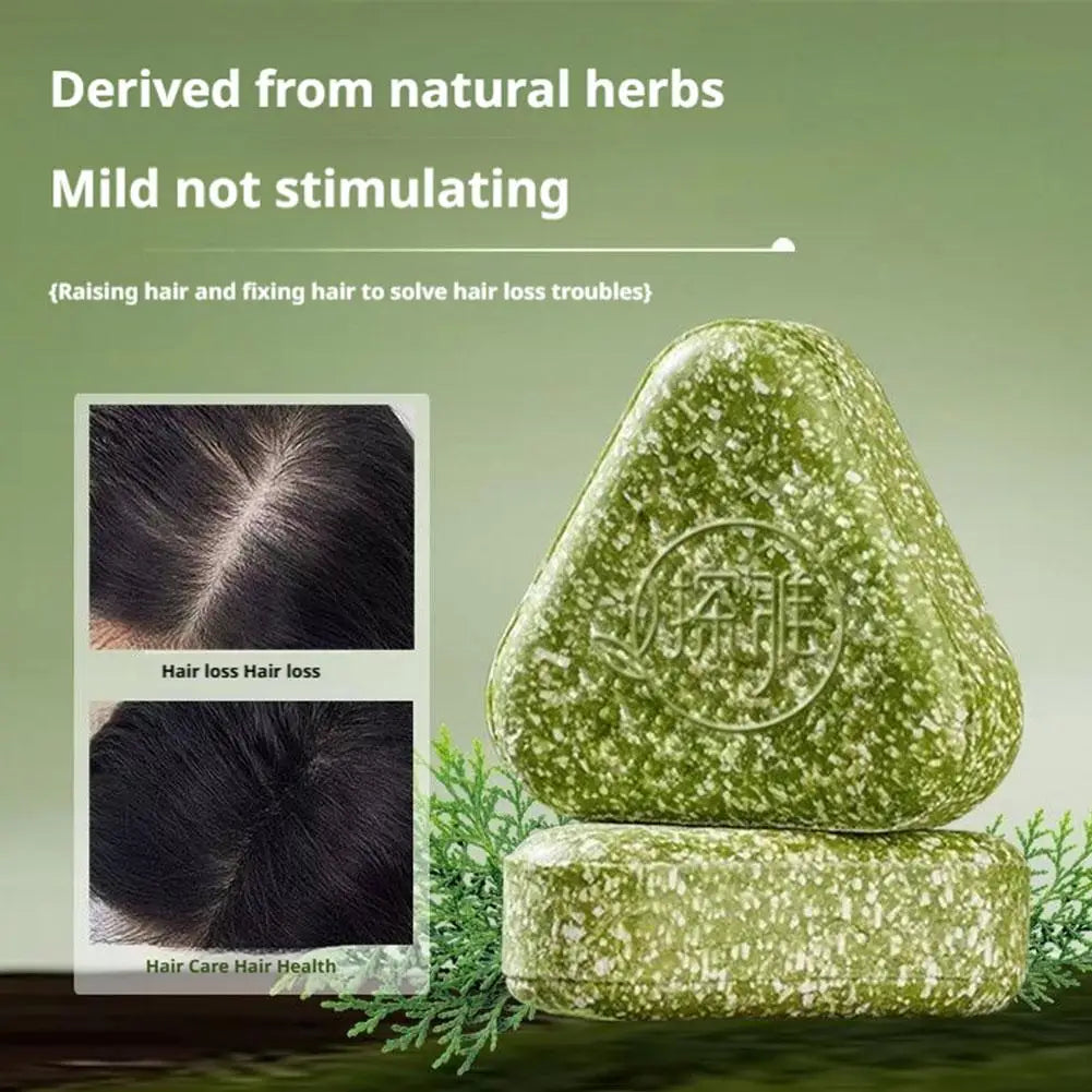 1/3PCS Usman Grass & Platycladus Natural Herbal Shampoo Soap Strengthens Roots Controls Oil Cleanses Scalp Hair Growth Hair Soap Oasis Select