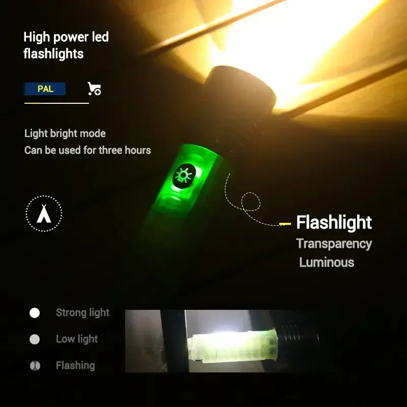 Super Bright LED Flashlight Strong Magnets 30W LED Wick Lighting White Red Blue Purple Side Light Zoomable Camping Lantern Oasis Select