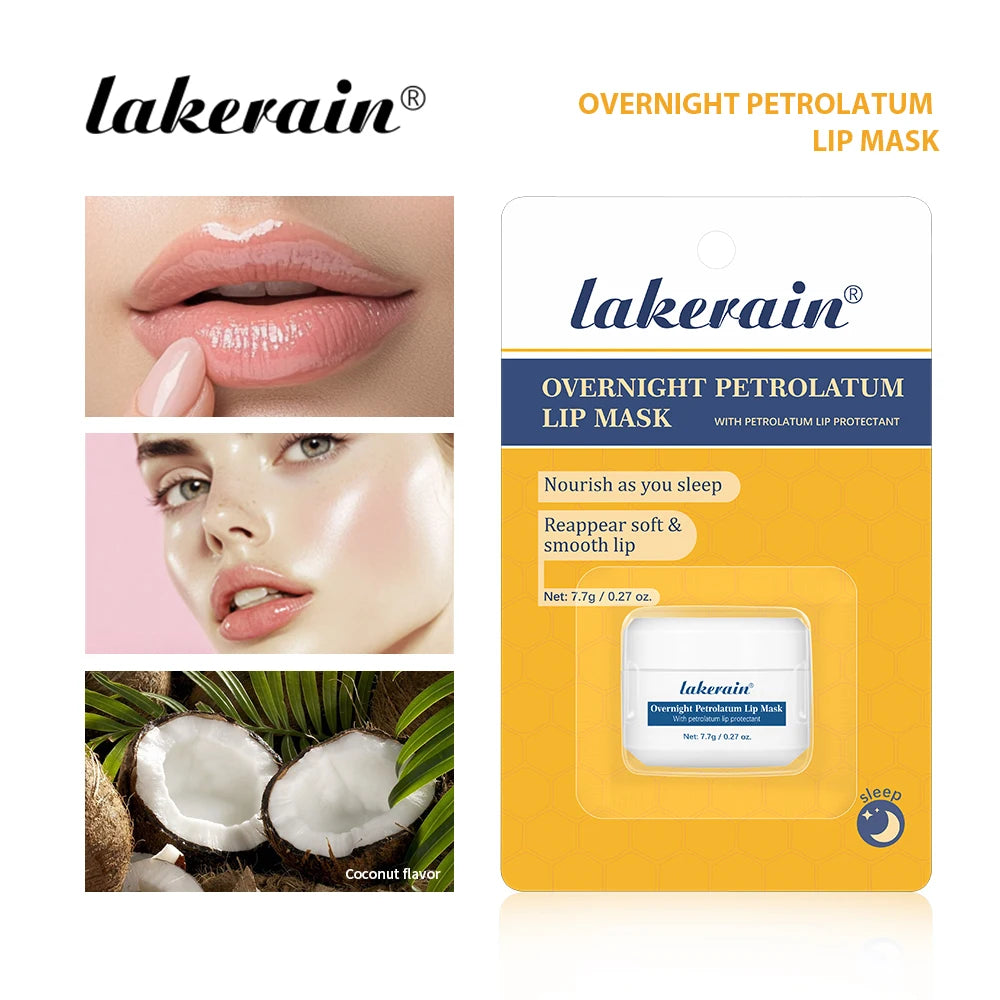 Overnight Petrolatum Lip Mask Long-lasting Moisturizing Nourishing Repair Improve Dry Lips Reduce Wrinkles Hydration Lip Balm Oasis Select