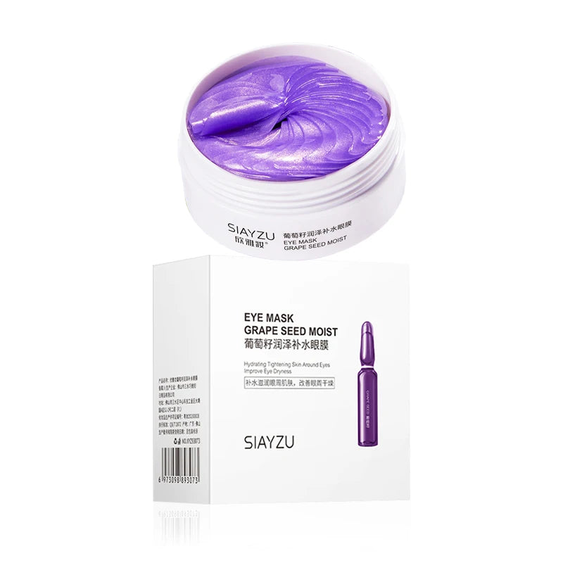 Grape Collagen Eye Masks – Dark Circles & Anti-Aging 60pc Eye Gel Mask Oasis Select 1 Box