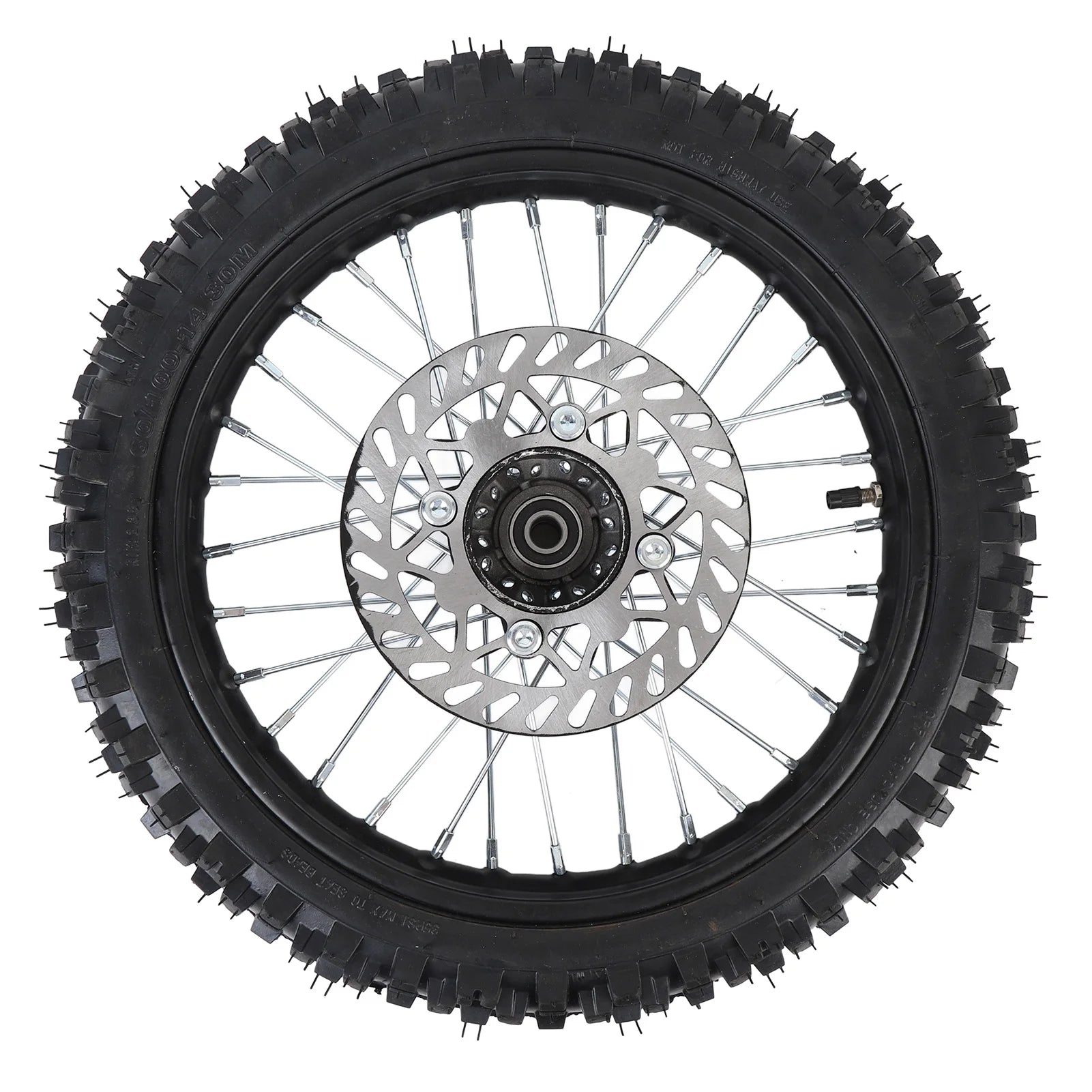 14 Inch Front Wheel Assembly Fit for 125 140 150 160cc Pit Dirt Bike with 15mm Rim Axle & Brake Rotor Oasis Select black