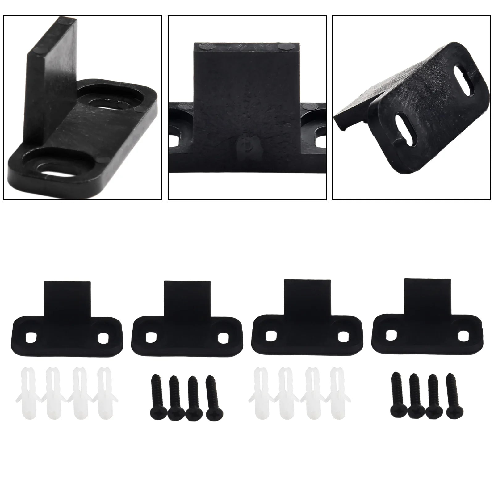4PCS AntiSwing Plastic Accessories for Barn Door Hanging Rail Without Slotting Adjustable for Most Door Thicknesses Oasis Select