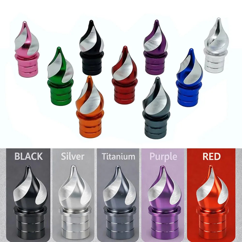 4Pcs Tire Valve Stem Caps CNC Aluminum Alloy Valve Caps Corrosion Resistant & Airtight, for Cars Trucks SUVs Motorcycles Bikes Oasis Select