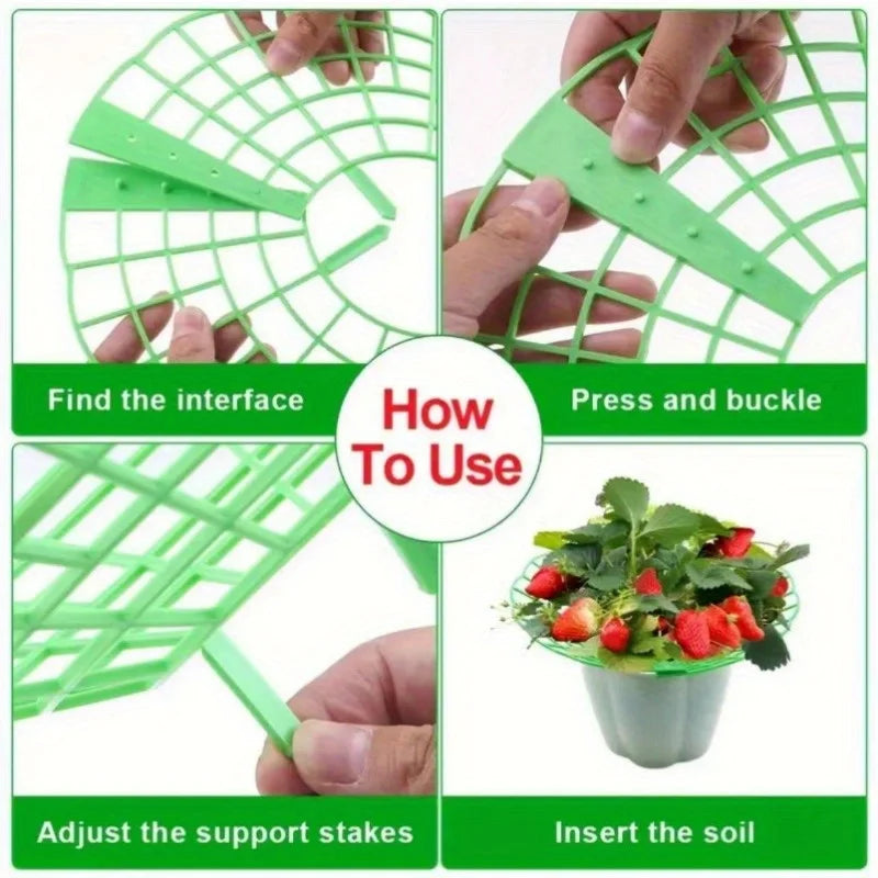 6/12pcs Strawberry Holder Strawberry Seedling Planting Stand Sun Flower Stand Potted Strawberry Artifact Anti-rot Fruit Support Oasis Select
