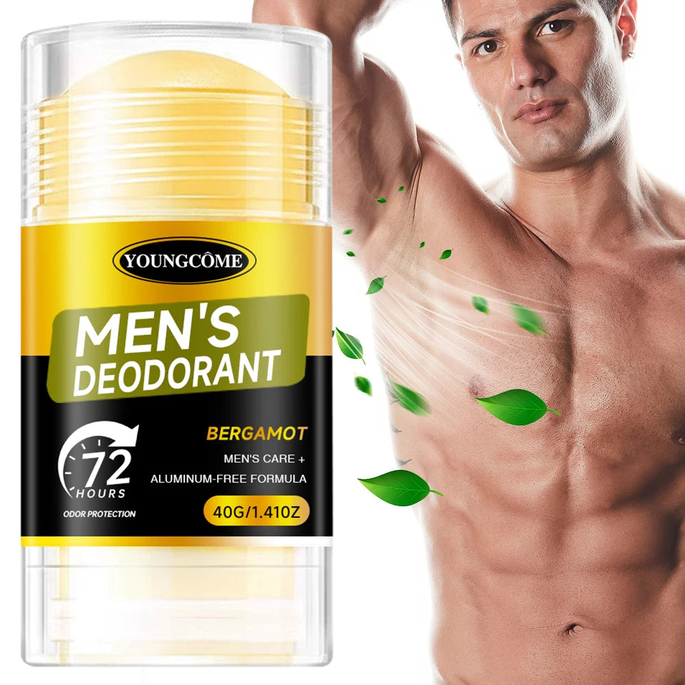 Men Sandalwood Deodorant Stick Anti Sweating Keep Drying Lasting Fragrance Remove Armpit Odor Underarm Refresh Sticks 1/2/4set Oasis Select