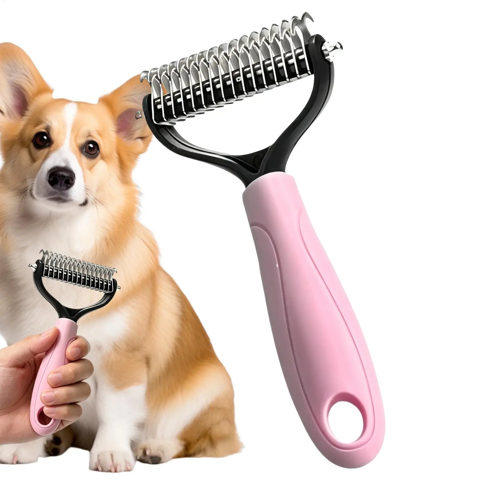 Pet Deshedding Brush Cat Comb Cleaning Hair Remover Grooming Tool for Dog and Cats De-Matting Comb Cleaning Pets Supplies Oasis Select