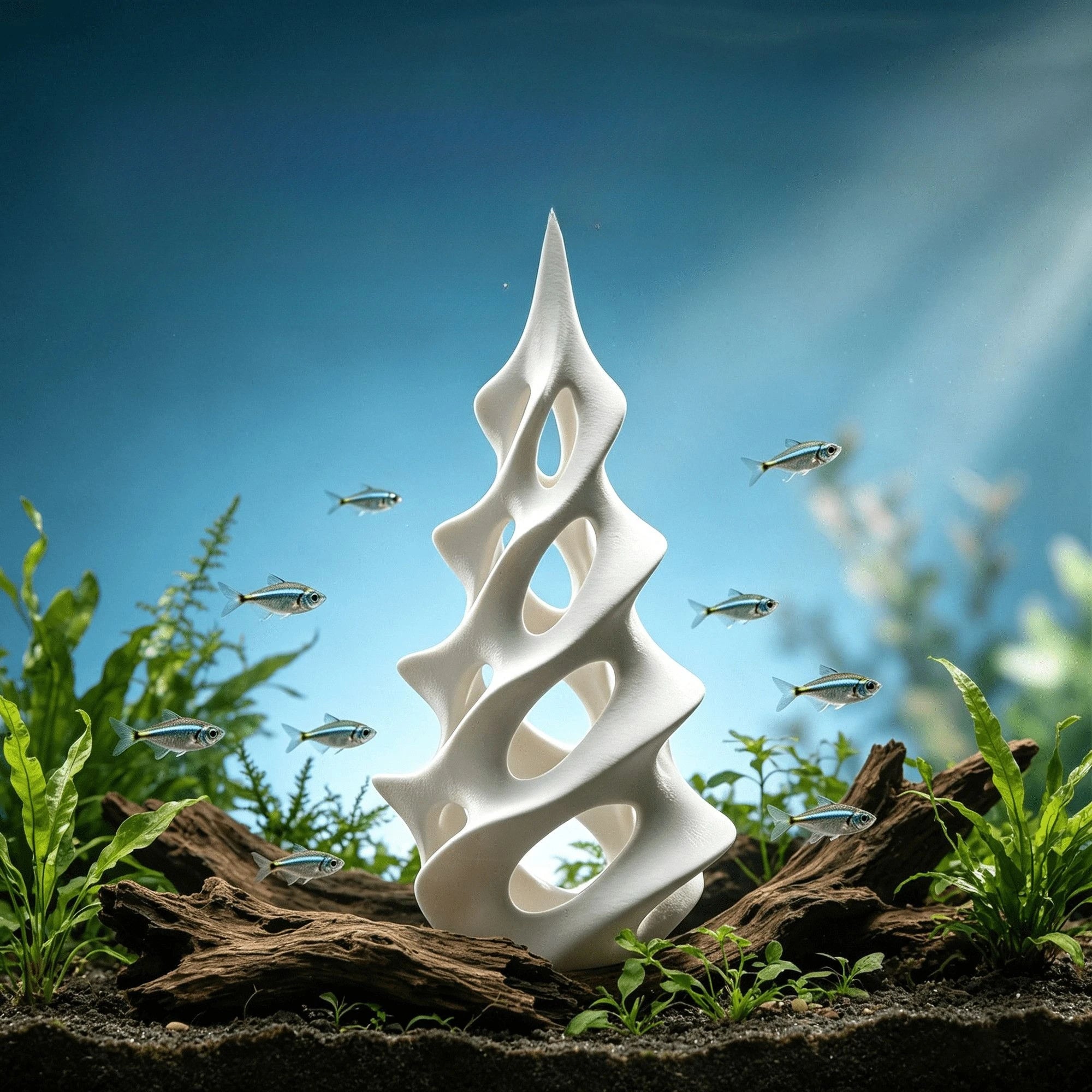 Hollow Tree Aquarium-Safe Fish Hideout Multi-Hole Shelter Creative Art Ornament Decor for Small Fish Shrimp Aquarium Accessories Oasis Select