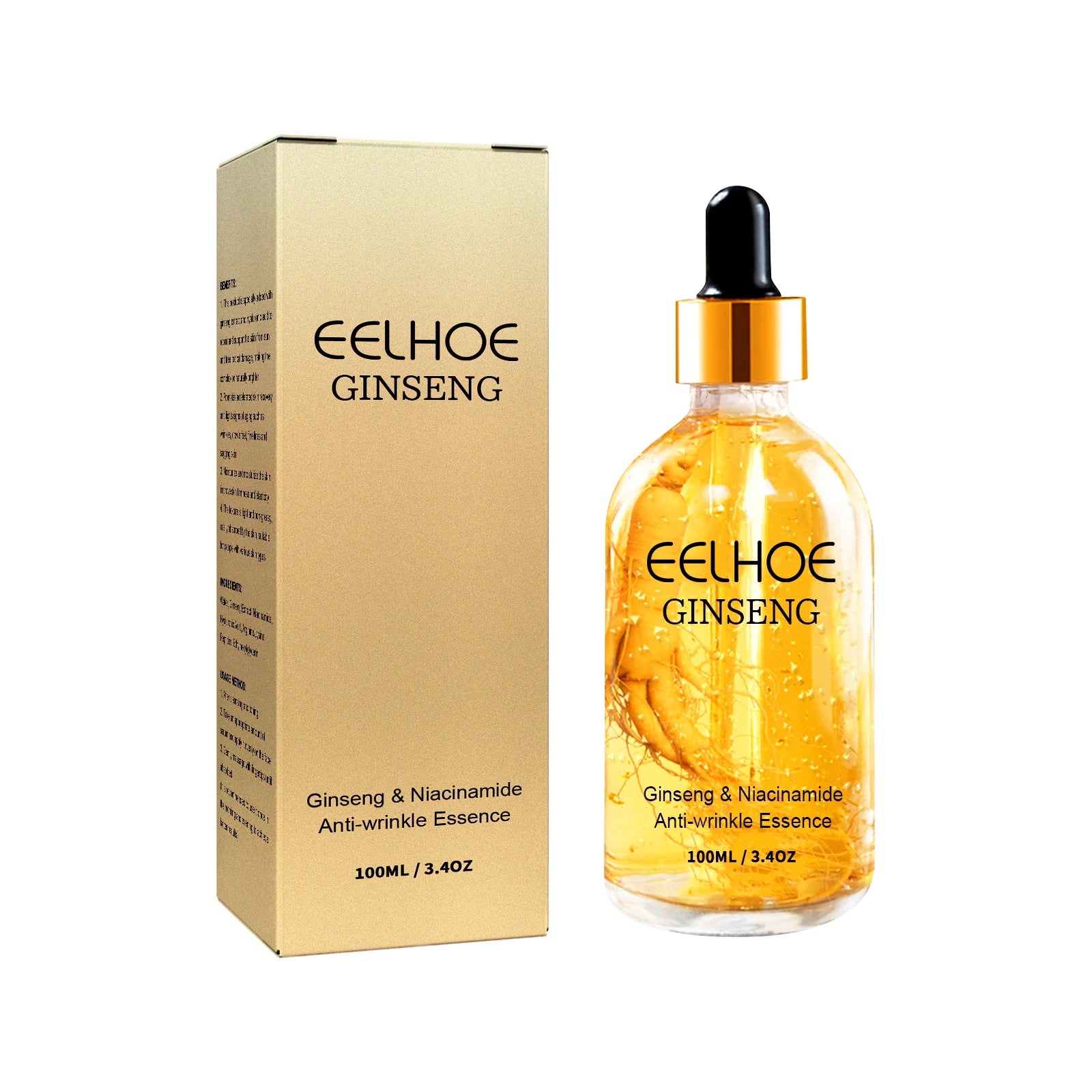Ginseng Essence Anti Wrinkle Lifting Firming Fade Fine Lines Moisturizing Lightening Hyaluronic Acid Niacinamide Facial Serum Oasis Select 100ml