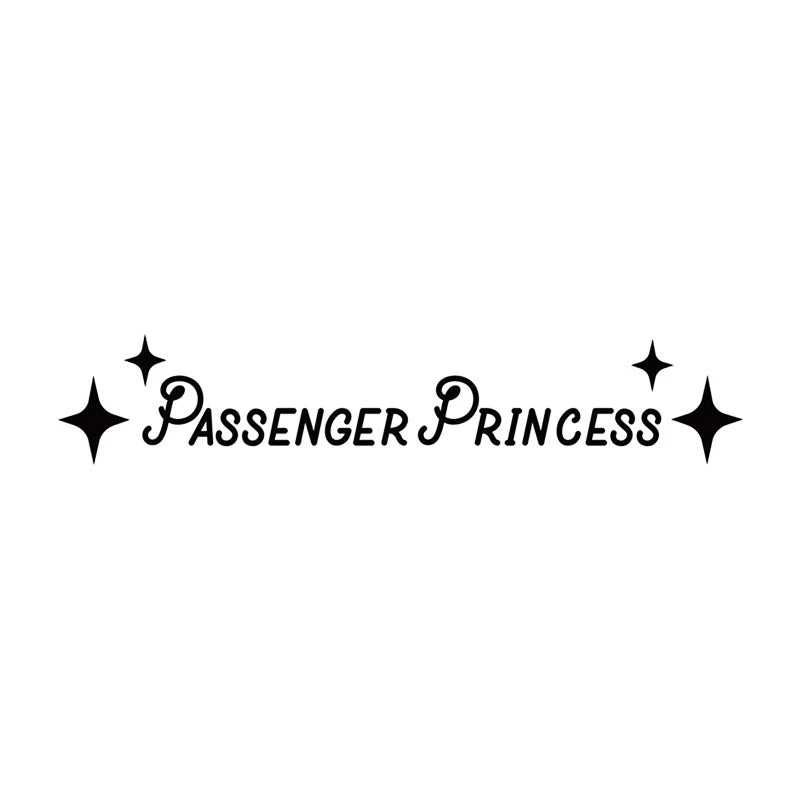 Decorative Princess Mirror Decal for Auto Interior; 1PC Cute and Funny Vinyl Art Sticker Oasis Select Black