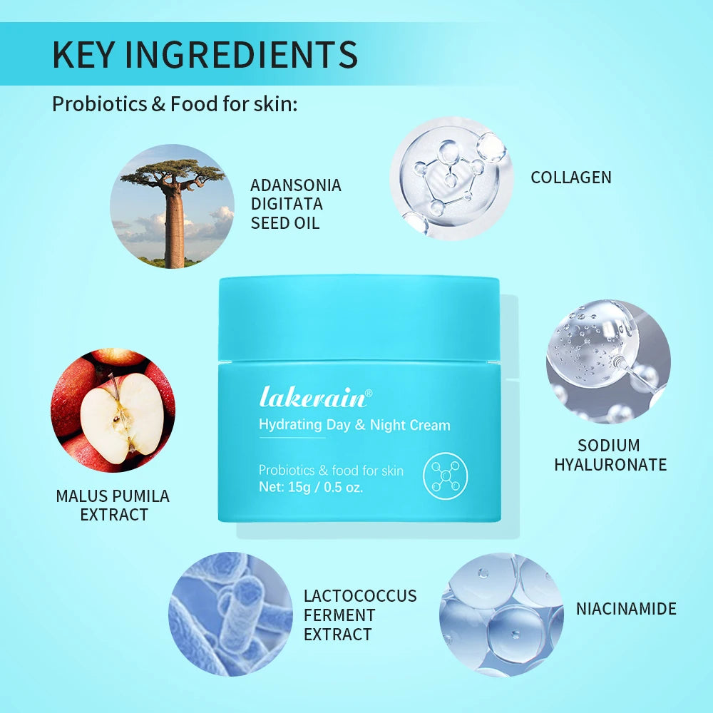 Probiotics Hydrating Cream Long-lasting Moisture Solve Dry Dull Skin Reduce Fine Lines Improve Skin Elasticity Skin Care Product Oasis Select