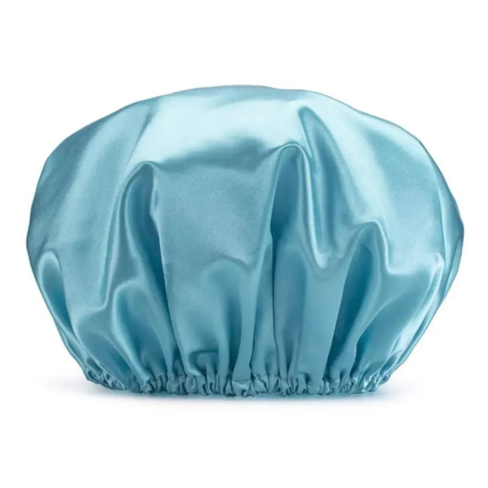 2024 new Home shower cap Double-layer Waterproof Shower Cap Solid Color Reusable EVA Shower Cap For Women Oasis Select Sky blue China