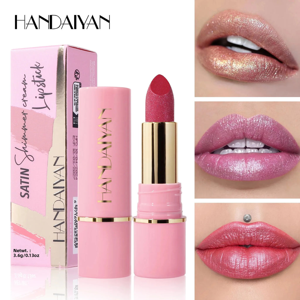 Handaiyan Glitter Diamond Lipstick – 8 Shades, Waterproof