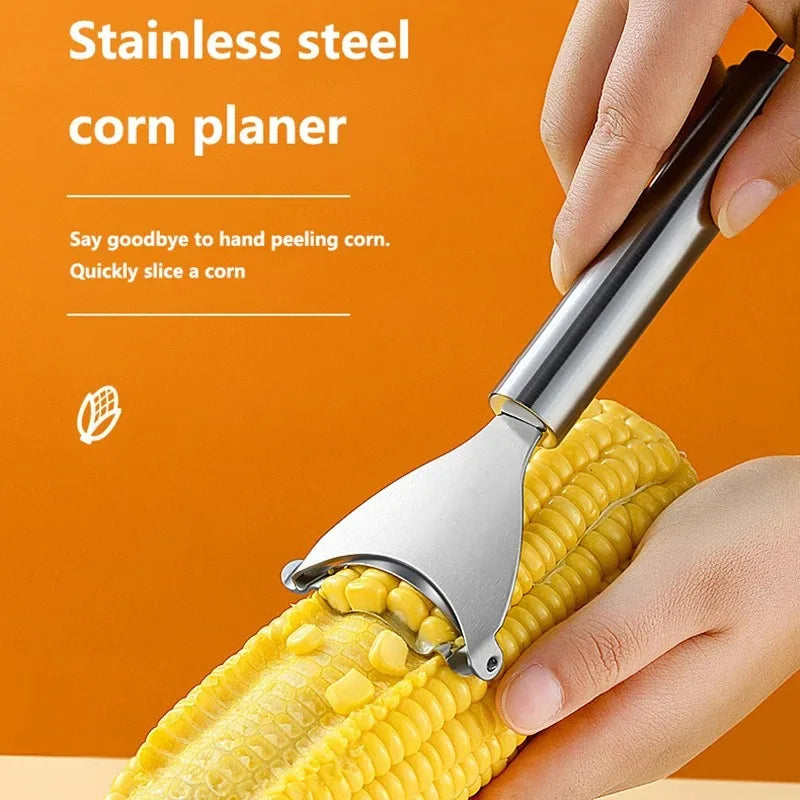 Stainless Steel Corn Planer Home Corn Peeler with Ergonomic Handle Convenient Corn Stripper Thresher Corn Cutter Kitchen Gadgets Oasis Select