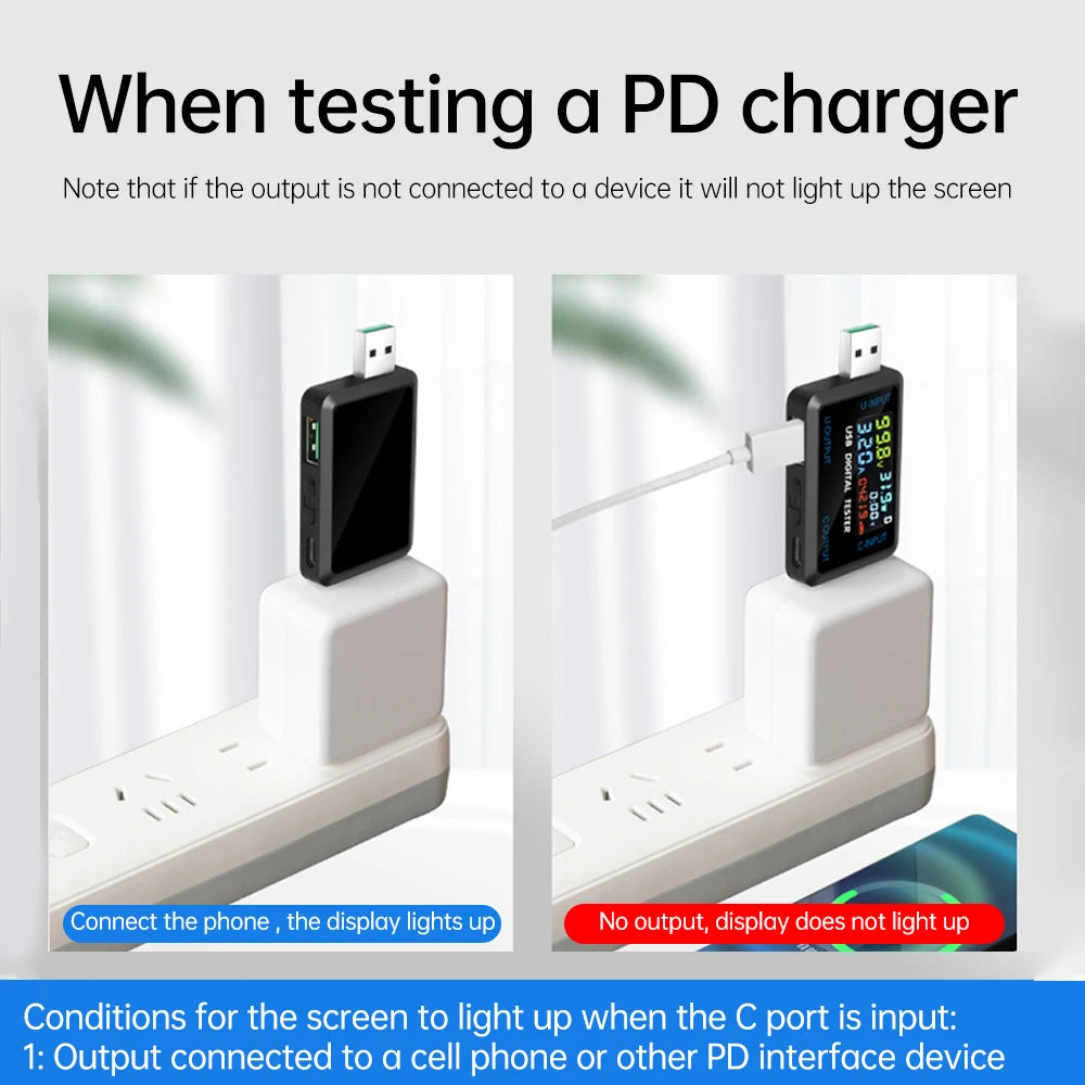 Voltage Meters Current Voltage Capacity Battery Tester USB Volt Current Voltage Doctor Charger Capacity Tester Meter Power Bank Oasis Select