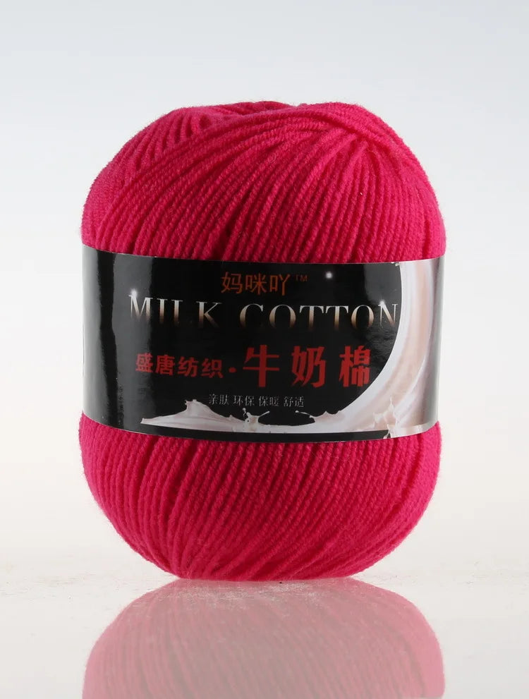 DIY Three Strands Graded Section Dyed Wool Medium Fine Cotton Thread