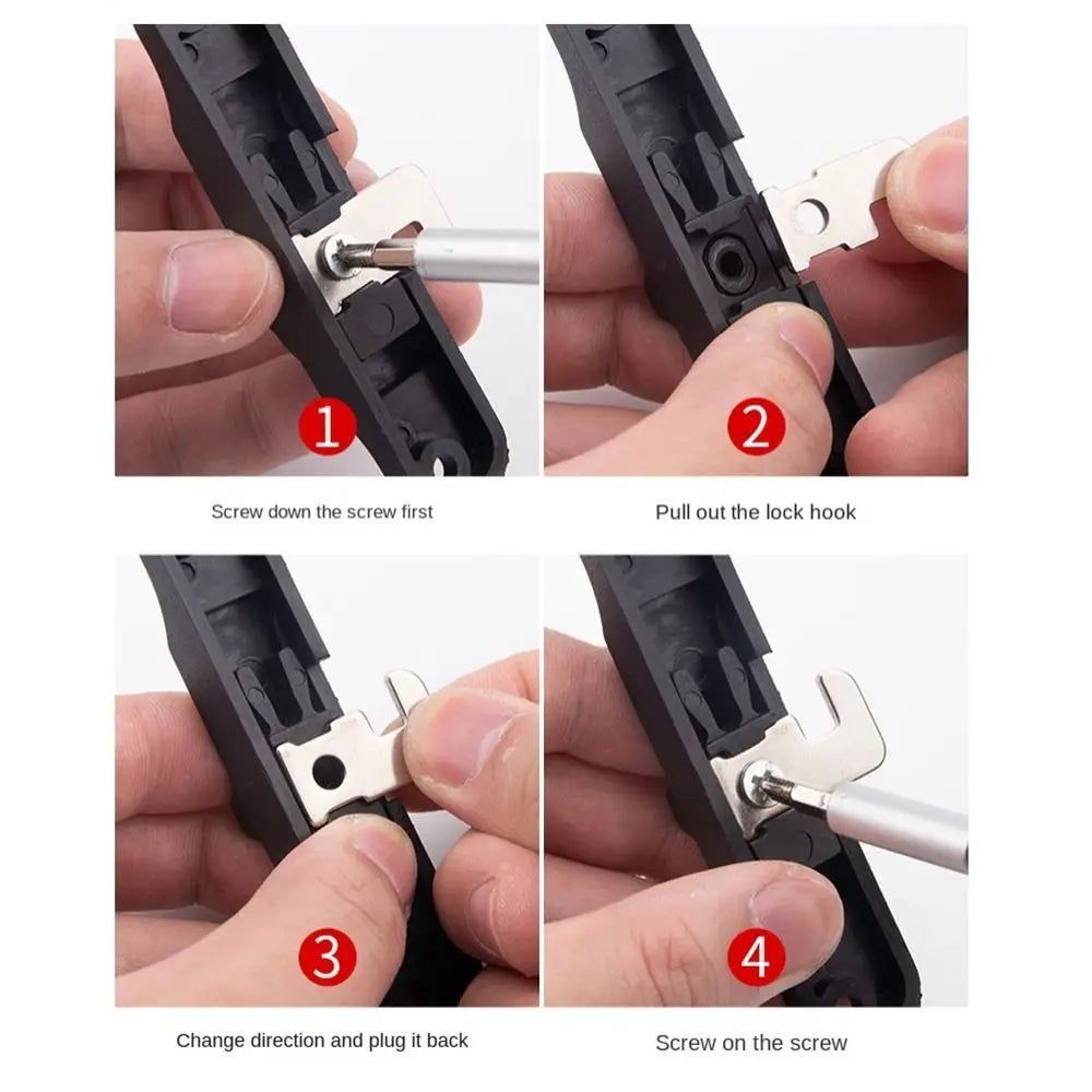 Aluminium Alloy Sliding Pull Door Lock Hardware Anti Theft Window Hook Lock Multifunctional Push-Pull Door lock buckle Window Oasis Select