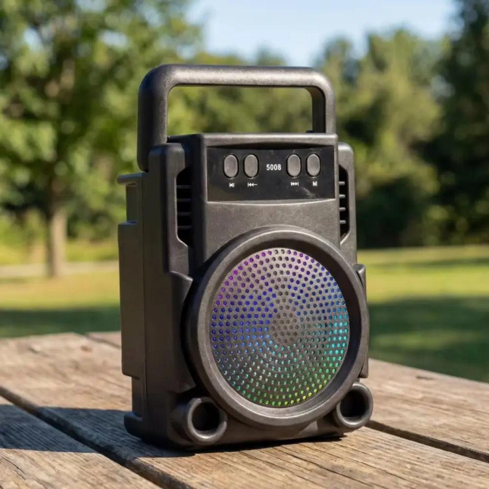 RGB Light Portable Bluetooth Speaker 360° Light Powerful Bass Karaoke Speaker TWS Function Wireless Stereo Party Speaker Oasis Select