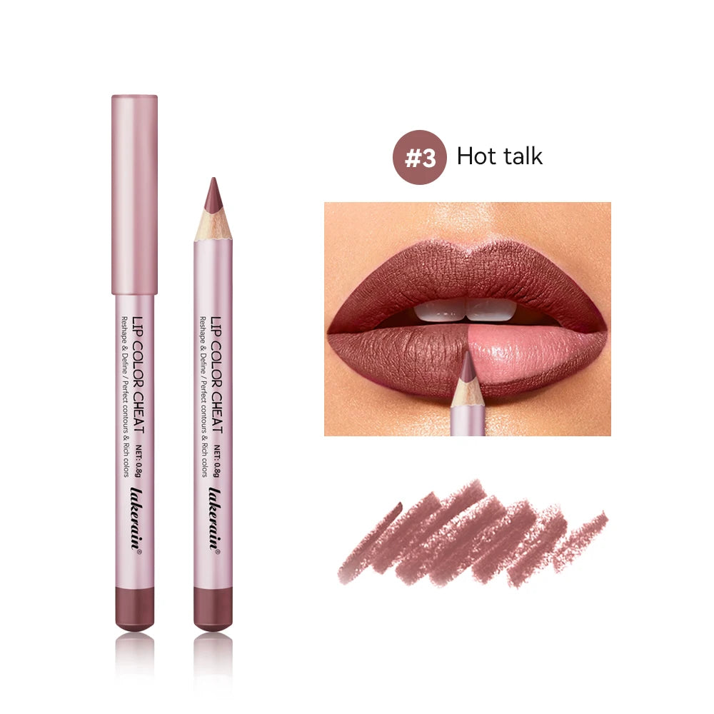 Long-Lasting Waterproof Lip Liner Lip Pencil Color Cheat Precise Shaping Moisturizing Smooth Create Sexy Lip Shape Cosmetics Oasis Select 3hot talk