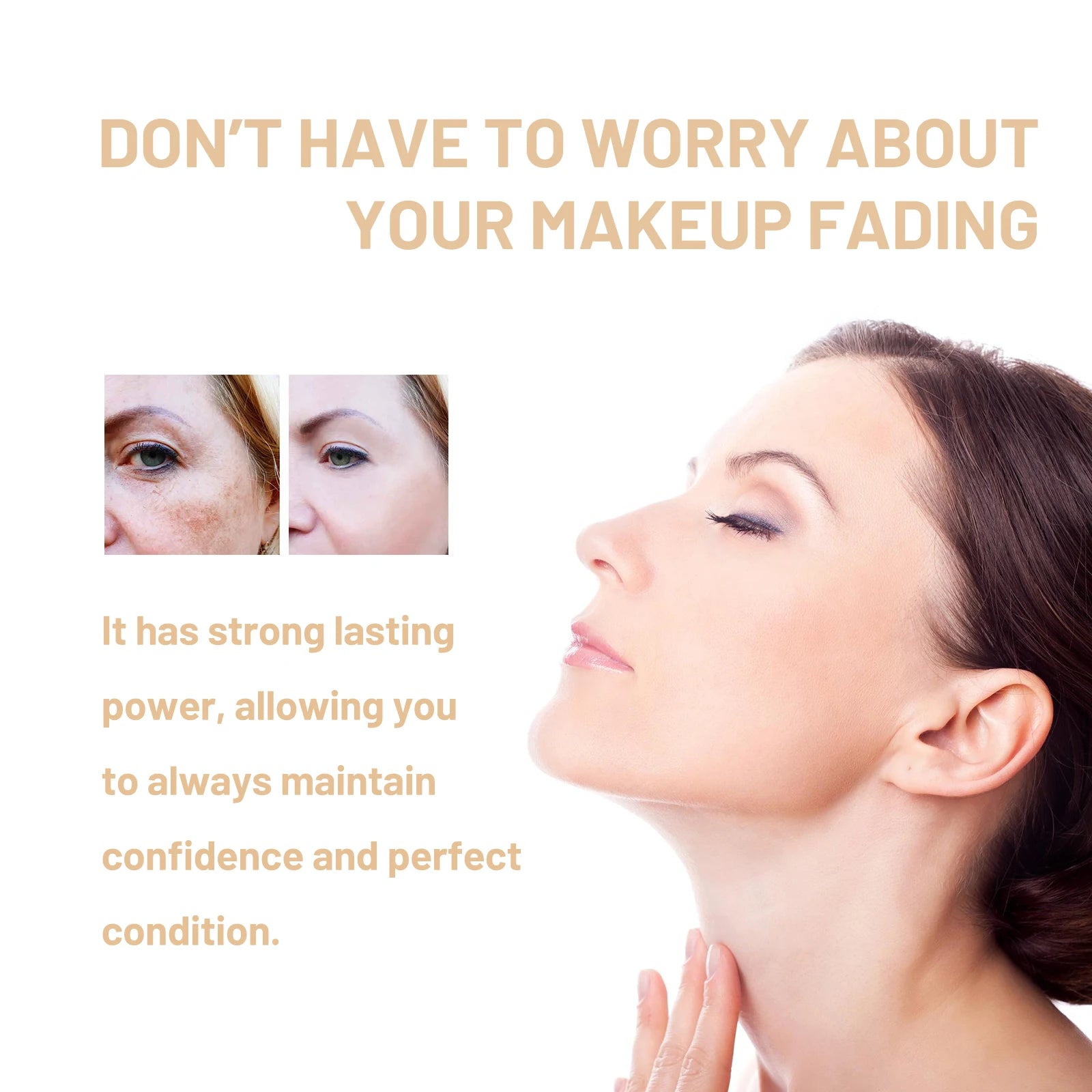 Color Changing Foundation Moisturizing Hides Wrinkles Lines SPF 15+ Hydrating Color Longwearing Waterproof Makeup Base Concealer Oasis Select