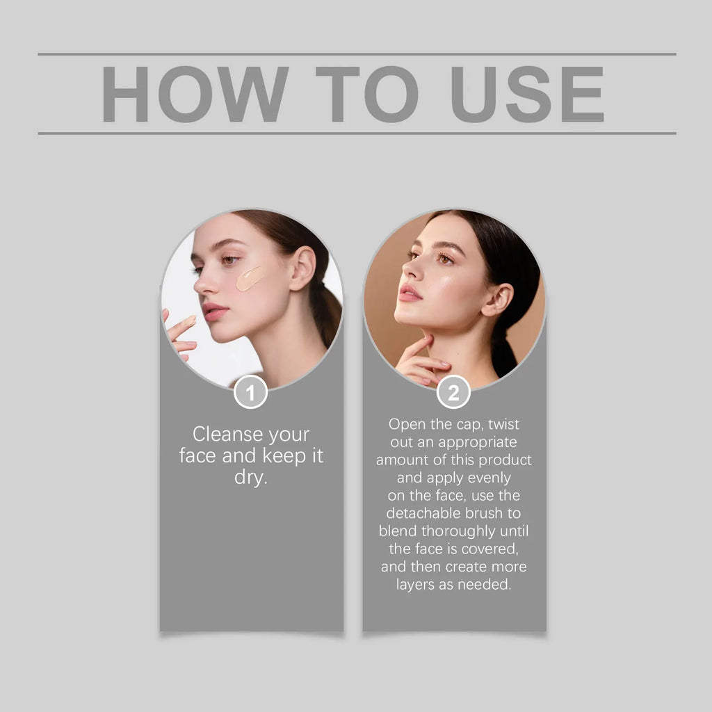 2-in-1 Color-Changing Foundation Stick & Concealer | Matte Foundation Concealer Stick Oasis Select