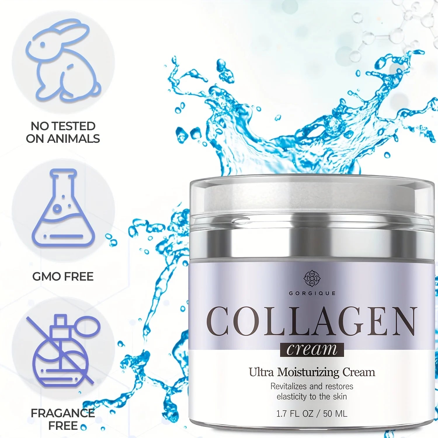 GORGIQUE Collagen Face Moisturizer – Firming Hydrating Cream Face Moisturizing Cream Oasis Select
