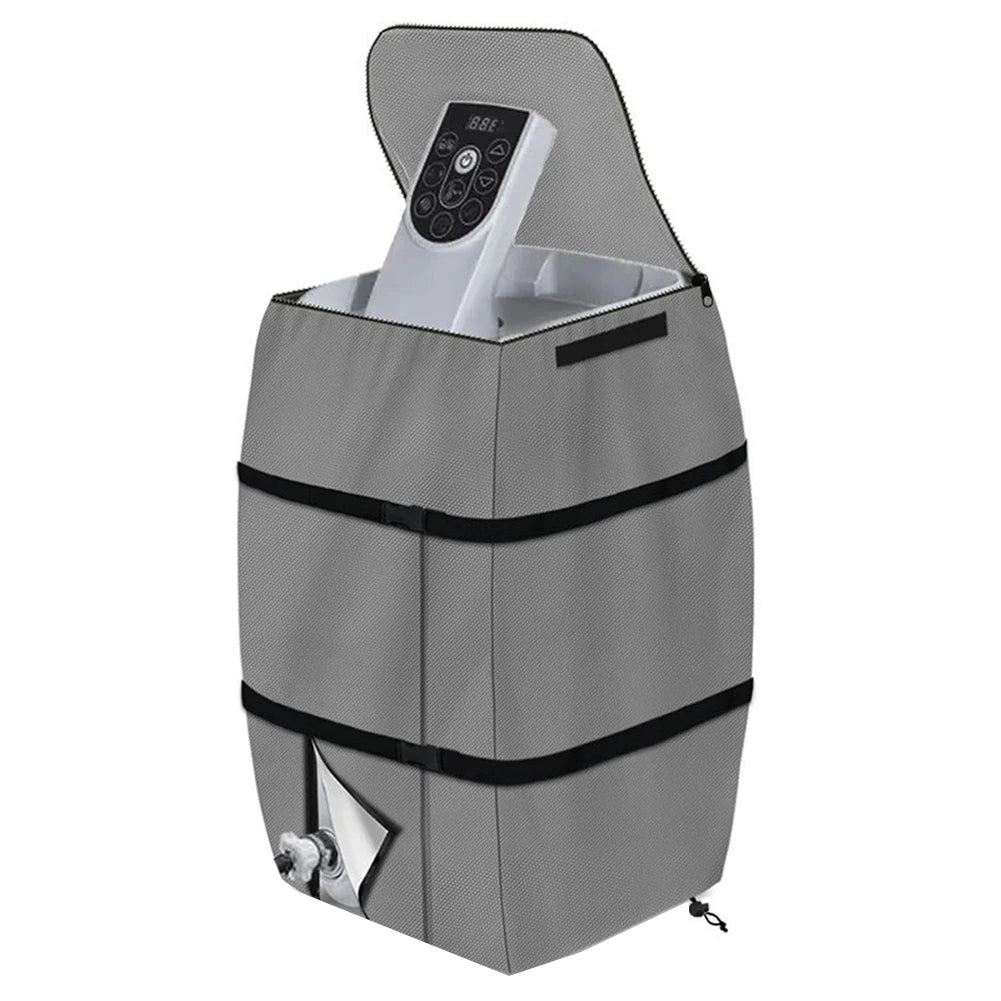 Inflatable Spa Water Heater Pump Cover 43x38x54cm For Tub Spa Heater Pump Cover Outdoor Pool Parts Oasis Select gray