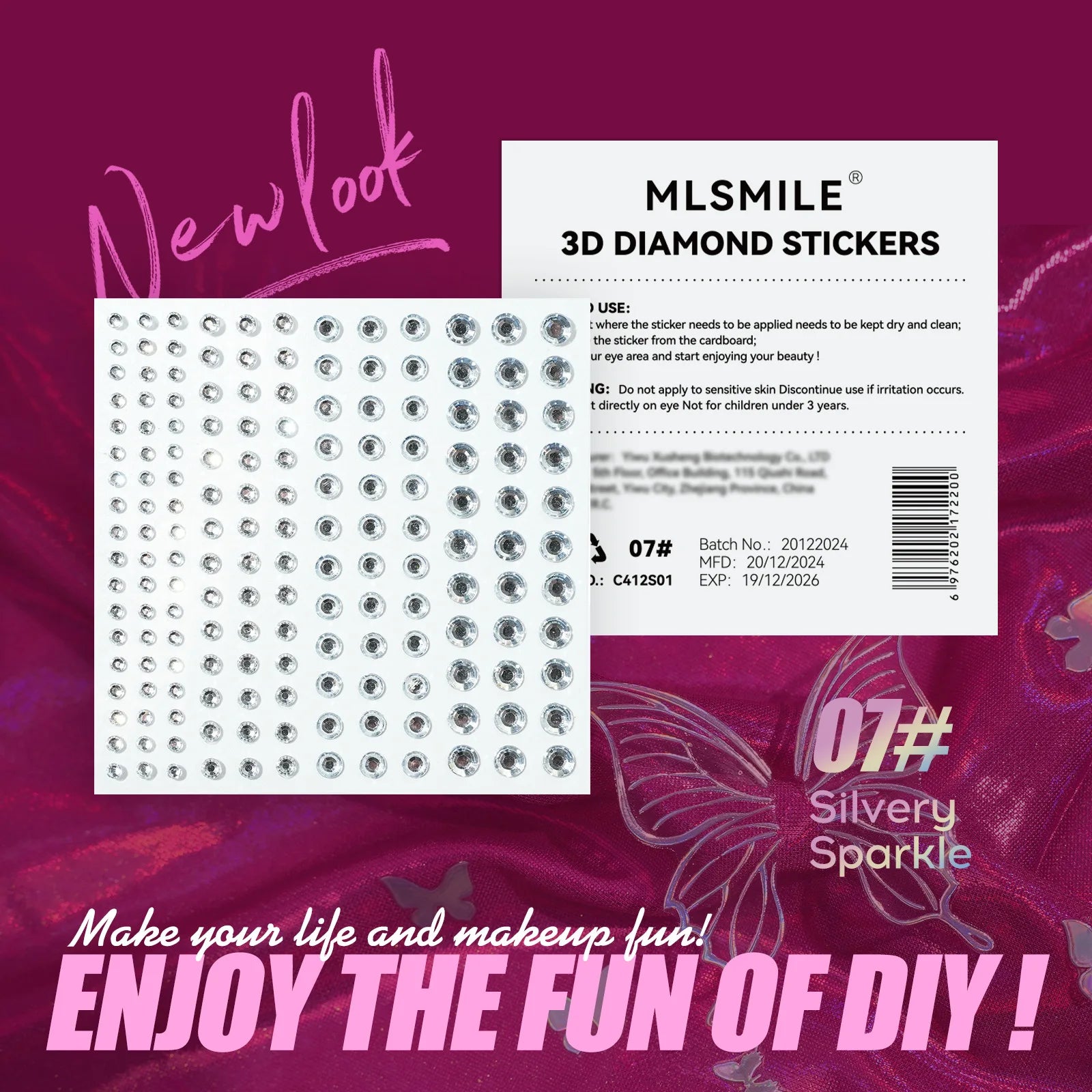 MLSMILE 3D Laser Face Stickers – Eye Makeup Temporary Tattoos