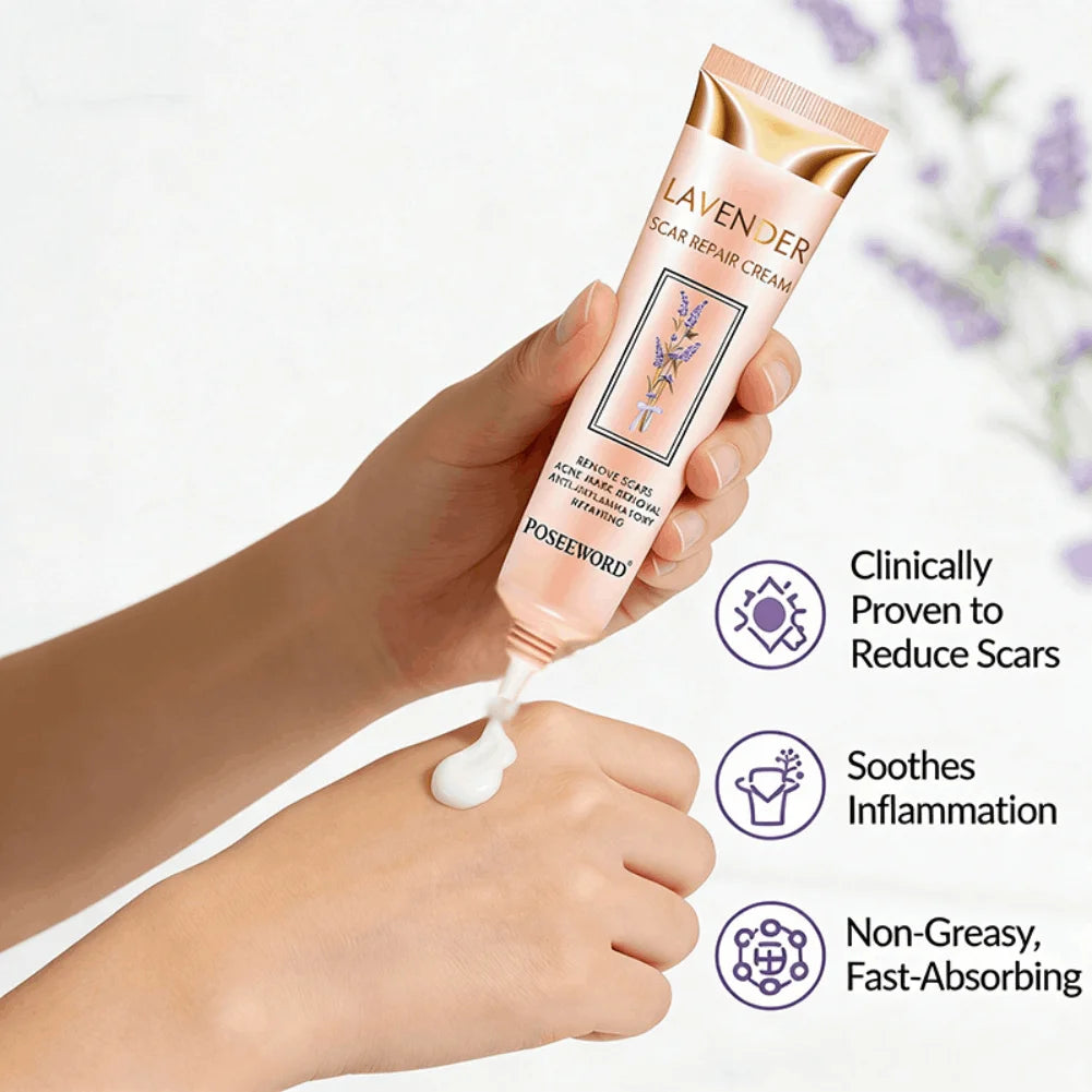 Lavender Scar Repair Cream – Fade Acne Marks & Smooth Skin Scar Repair Cream Oasis Select