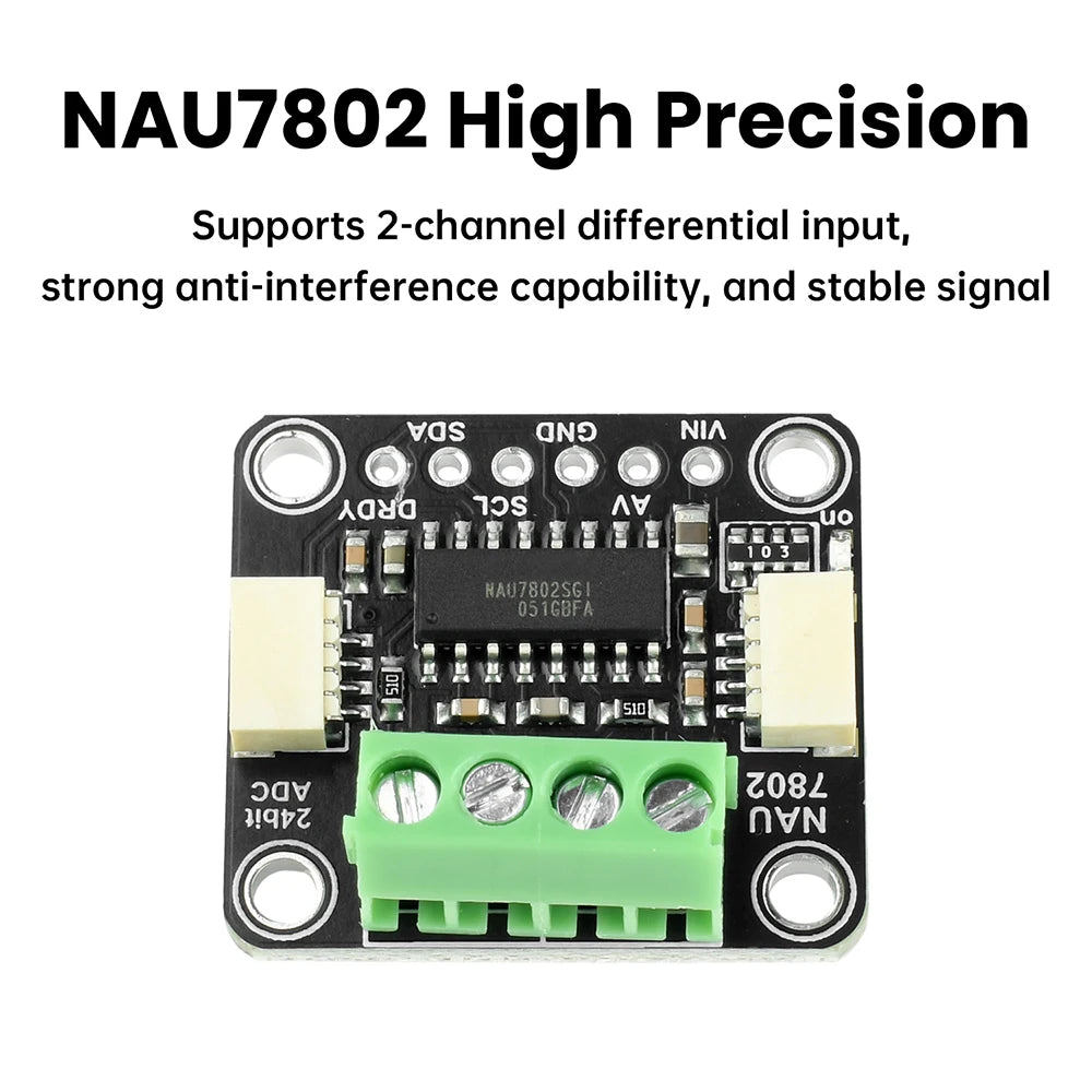 NAU7802 High-Precision Adc Module 24 Bit Adc Data Conversion Pressure Module Compatible With STEMMA QT/Qwiic Oasis Select