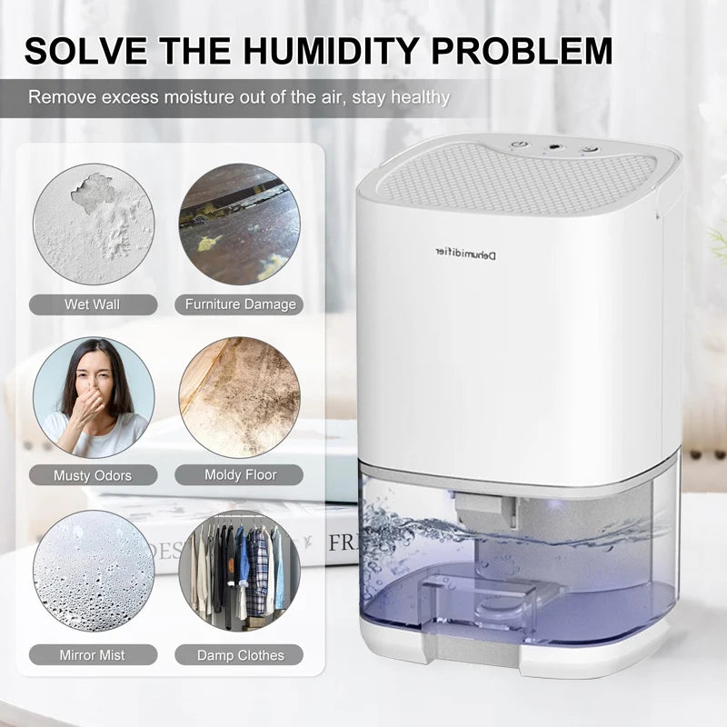 Air Dehumidifier Portable Mute Moisture Absorbers Machine Air Dryer For Home Bedroom Office Kitchen Deodorizer Dryer EU/US plug Oasis Select