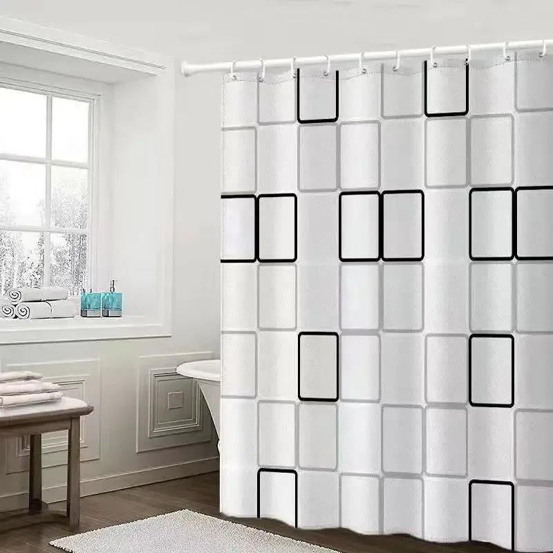 Eco Friendly PEVA Waterproof Bath Curtain Rustproof Grommets Leaf Design Modern Bathroom Decor Set Includes Hooks Oasis Select C 100x180cm