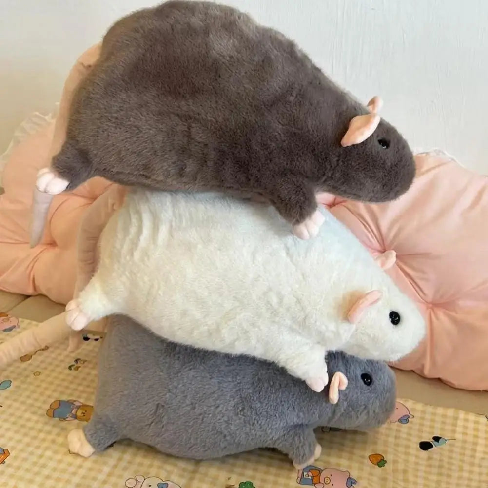 Cute Plush Toy Cartoon Mouse Doll Soft Oversized Flower Branch Rat Animal Sofa Throw Pillow Cushion Birthday Gift Decor Oasis Select