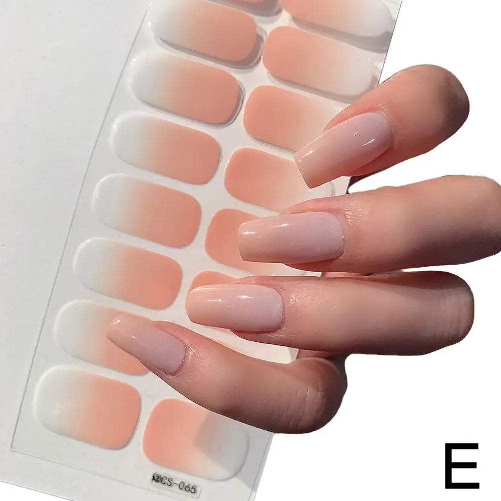 Gradient Ombre Nail Wraps – No-Lamp French Nail Stickers Nail Art Stickers Oasis Select CS-65