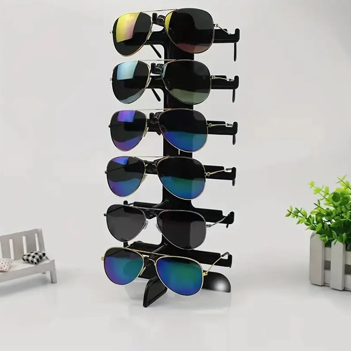 1pc, Vertical glasses storage rack, fashionable multifunctional glasses rack, plastic glasses display rack, glasses display rack Oasis Select