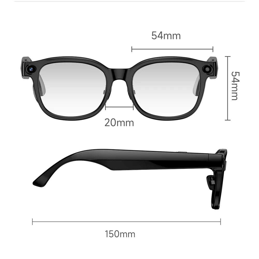 800W Camera AI Glasses Men Smart Translation Sunglasses 32Gb Storage Photo Video Recording Waterproof Call Reminder Play Music Oasis Select