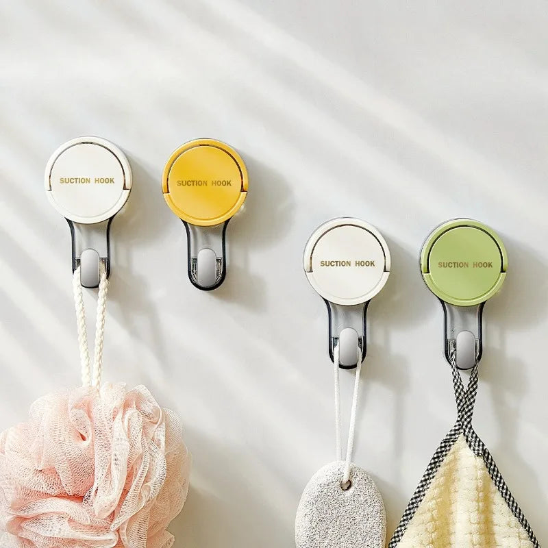 1pcs No-Drill Traceless Suction Hooks Strong Hold Vacuum Wall Hanger Waterproof Hook for Bathroom Kitchen Toilet Decor Oasis Select