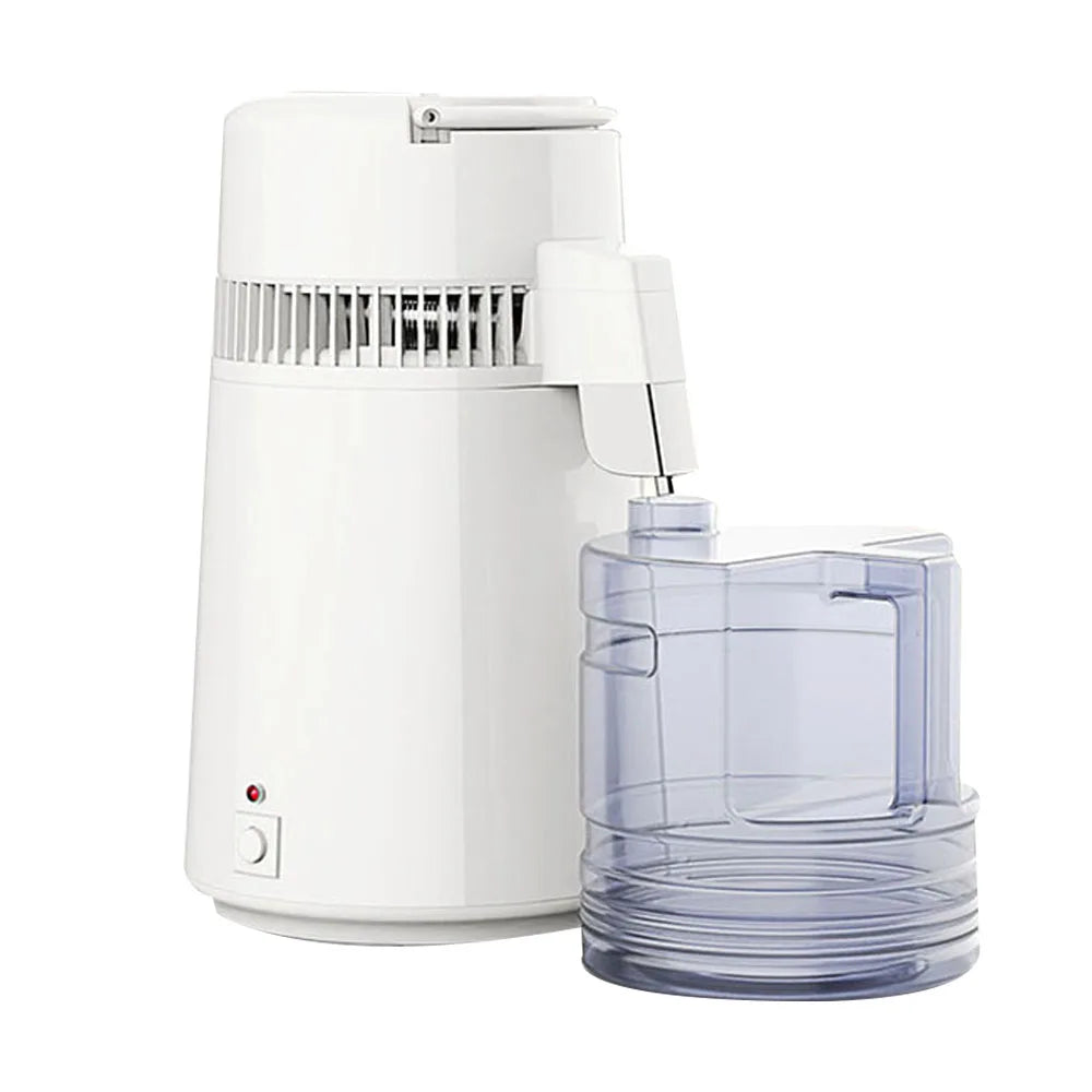 750W 220 V 4L Large Capacity Laboratory Household Distilled Water Machine Stainless Steel Pure Water Distiller Beautys Salon Oasis Select WHITE
