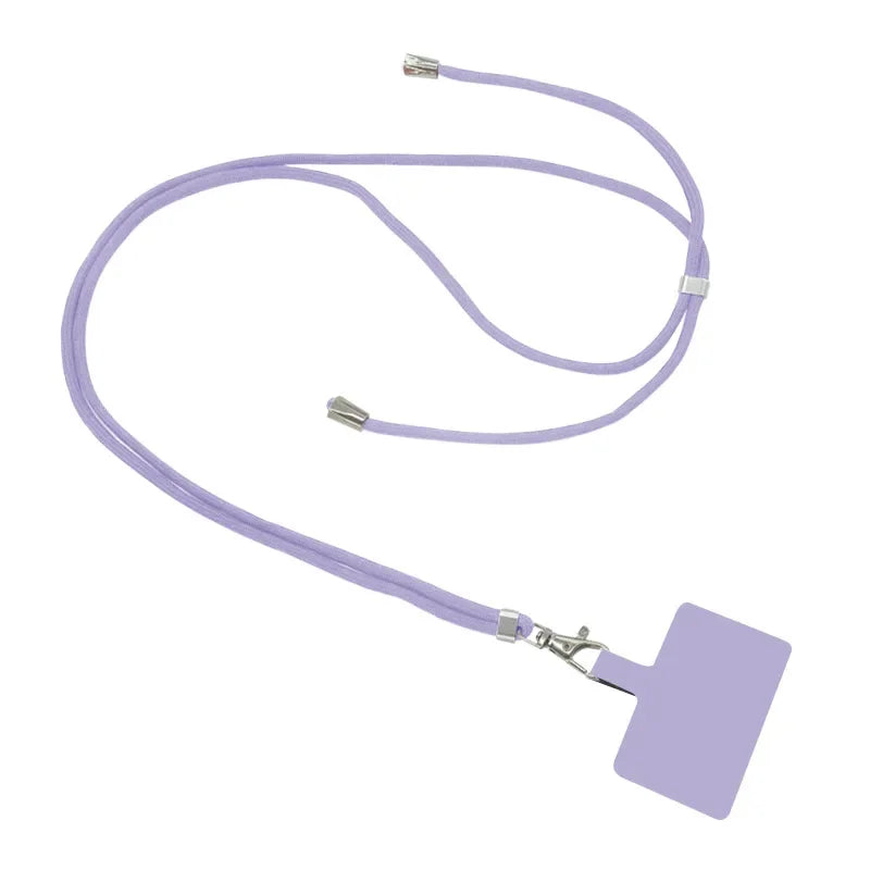 4/2/1Pcs Universal Phone Lanyard With Adjustable Length, Anti-Loss Safety Phone Case With Clip Fastener Oasis Select Purple PU