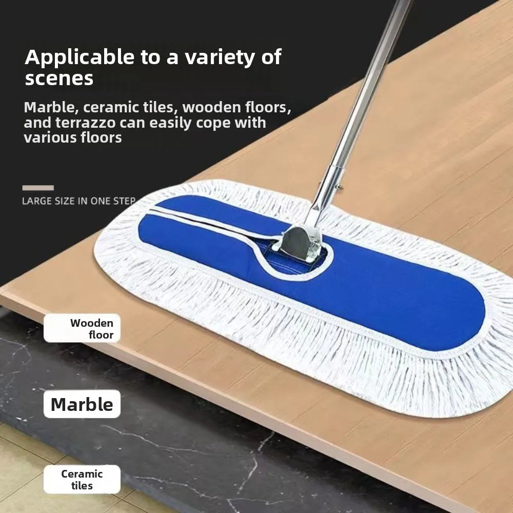 40/60/80/100/120cm Flat Mop Replacement Cloth Cotton Heavy Duty Floor Dust Mop Head Refill Removable Reusable Mop Accessories Oasis Select