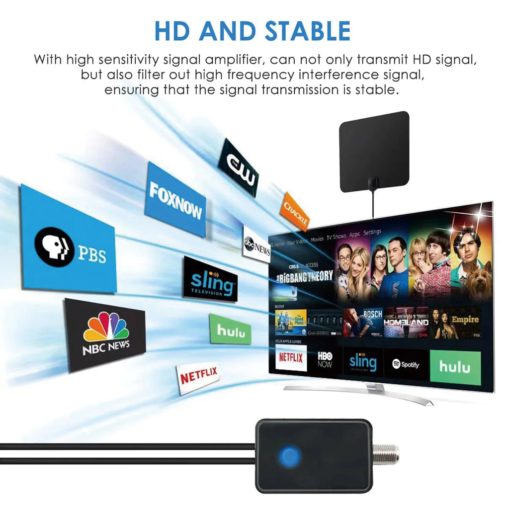 HDTV Digital TV Antenna ATSC DVB TV High-Definition Indoor Film-Type Digital Antenna Oasis Select