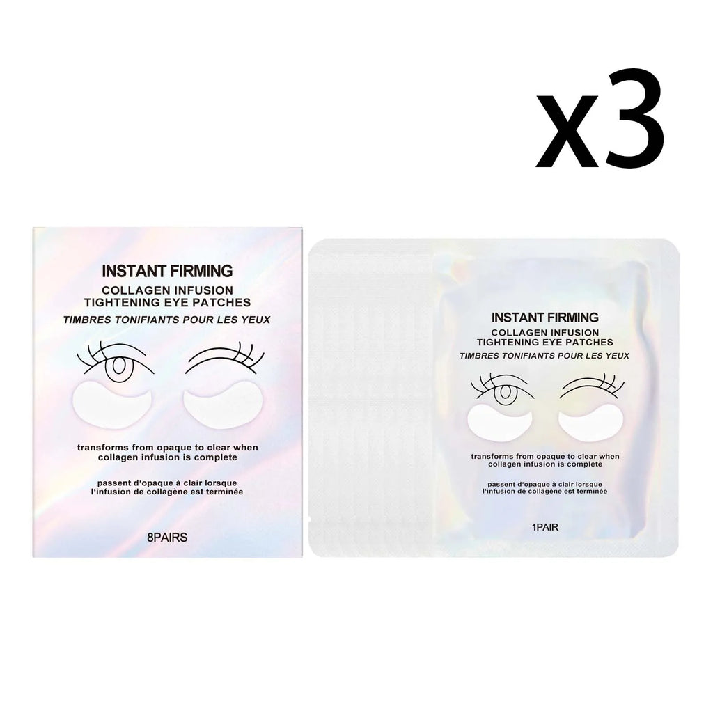 Collagen Firming Eye Membrane Anti Dark Circles Removal Eyes Bags Reduce Fine Lines Long Lasting Hydration Moisturizing Eye Mask Oasis Select 3x8 PAIRS