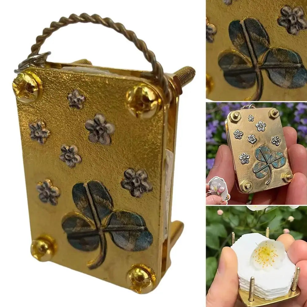 Mini Metal Flower Press Kit – DIY Botanical Craft Pressing Tool