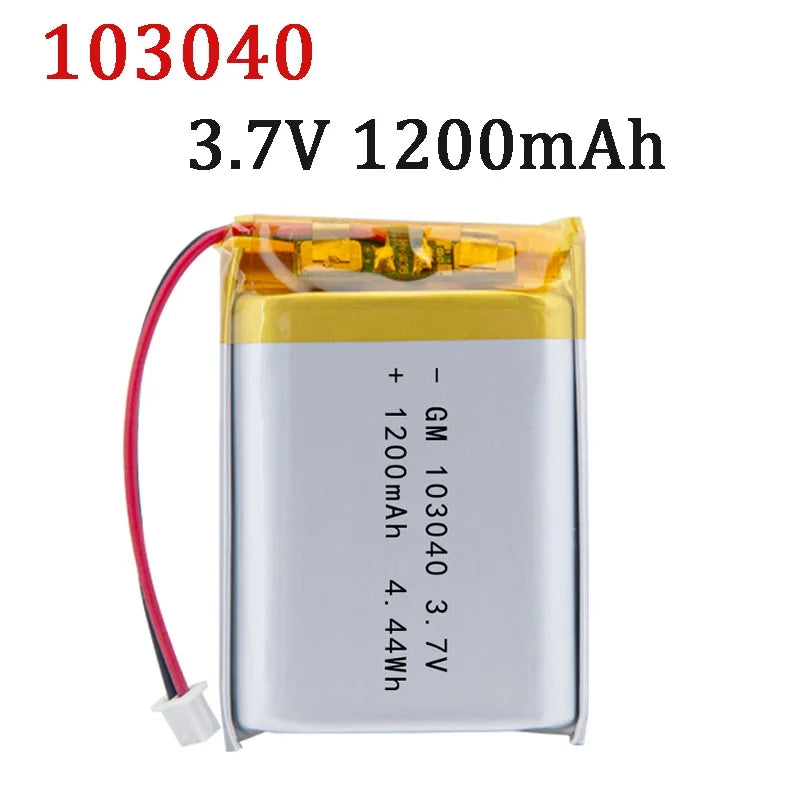 3.7V 1200mAh 103040 Lithium Polymer Battery For PS4 Humidifier GPS Navigation Device Intelligent Wearable Locator Oasis Select