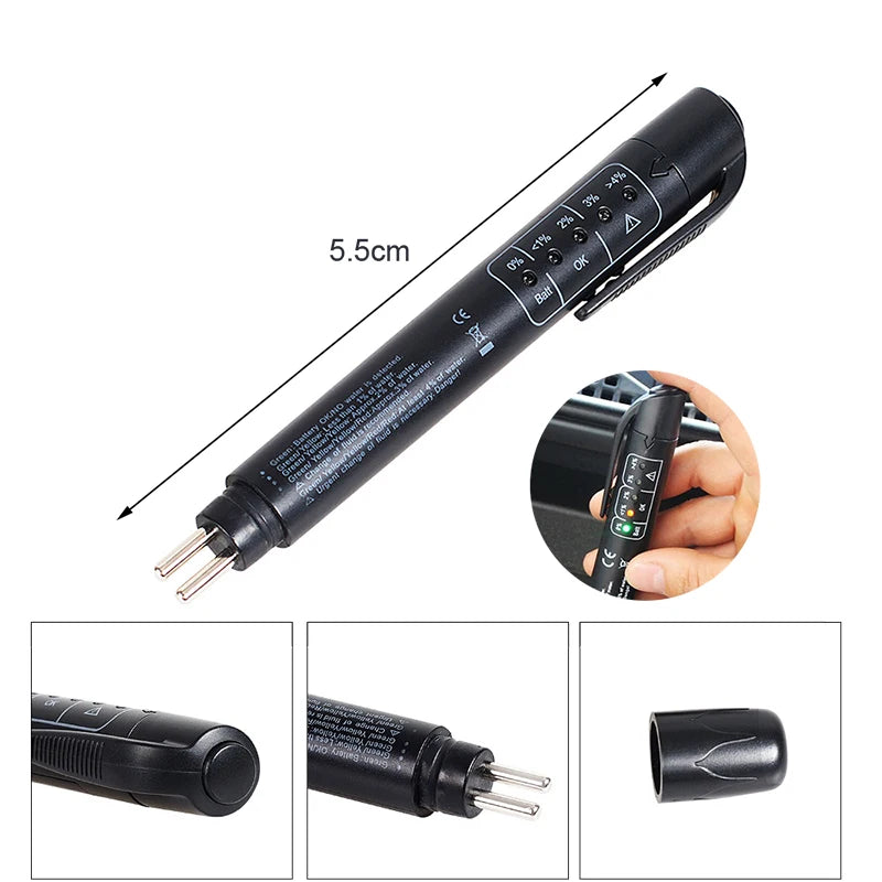 Brake Fluid Tester Pen – DOT 3/4/5 LED Moisture Checker Brake Fluid Tester Oasis Select